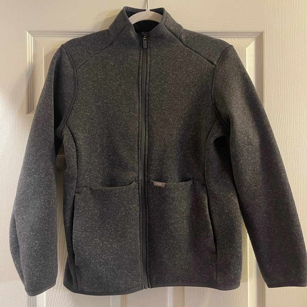 Figs Women's Dark Gray Full-Zip Jacket